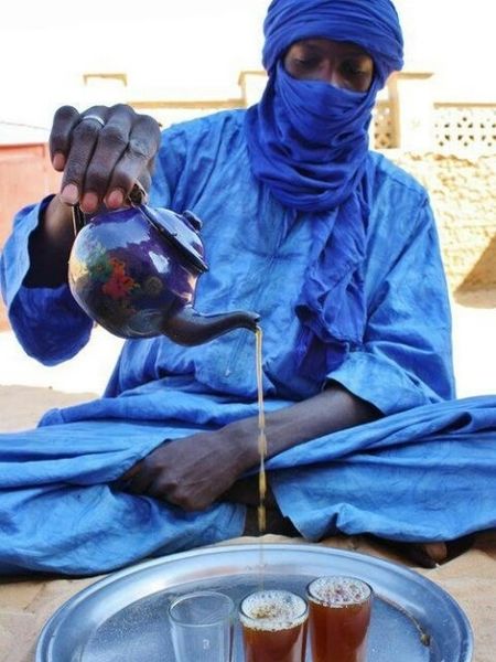 Tuareg Tea Tuareg Man pouring some tea.