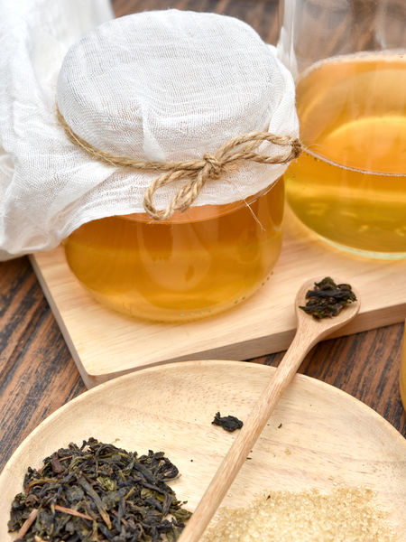 Tea For Cider, Kombucha, & Craft Beer Kombucha brewed with fresh tea leaves.