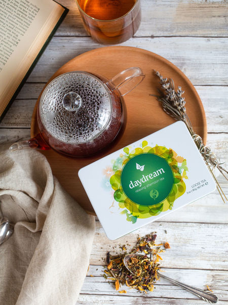What Are The Best Teas For Anxiety? Comforting Daydream tisane comes in loose leaf bulk or gift tins. (Adorable Petite Teapots sold separately.)