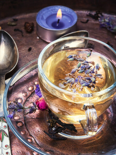 Floral Teas for Your Spring Menu Lavender tea is popular for beauty, taste, and calming properties.