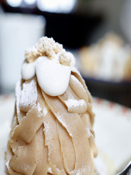 Chestnut lattes are inspired by the classic chestnut cream dessert Mont Blanc.